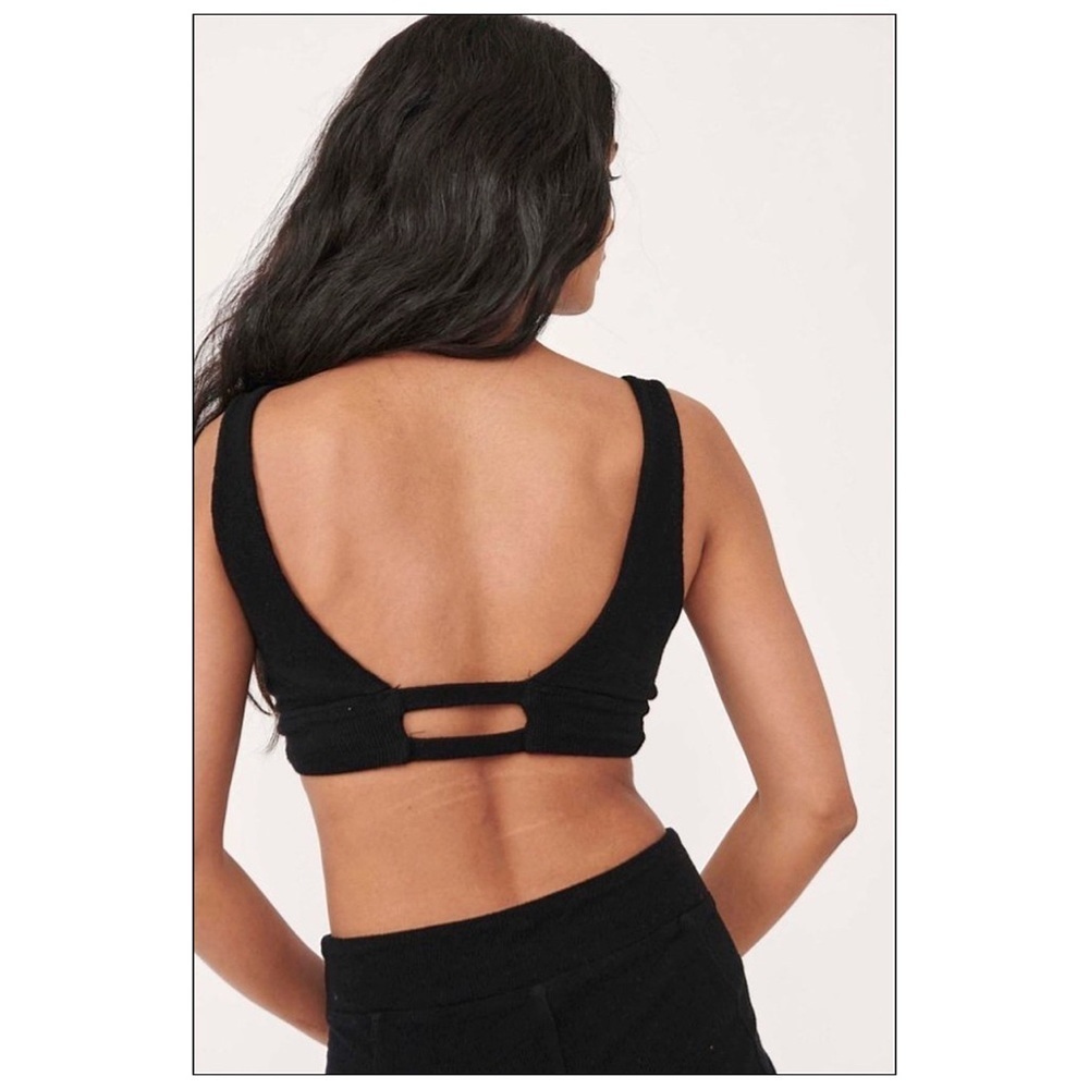 Free People SET Black Issa Lifestyle Boy Shorts And Bralette Size Large NWT - Picture 5 of 6